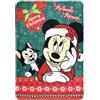 CARTOON Plaid per bambini coperta in 100% Poliestere 100 x 140 cm (Minnie Natale)