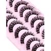 BELEVO Ciglia Finte Naturali, 10 Paia Ciglia Finte Cat Eye 3D Fake Eyelashes Riutilizzabile Ciglia Finte Artigianato