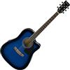 IBANEZ PF15ECE Blue Sunburst Chitarra Elettroacustica Acustica Elettrificata ...