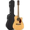 Fender CD-140SCE-12 String Dreadnought Natural with Case Chitarra Acustica El...