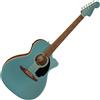 Fender Newporter Player WN Black Pickguard Tidepool Chitarra Acustica Elettri...