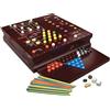 ZIG ZAG Set di giochi da tavolo in legno 10-in-1 - flipper elettronico, backgammon, scacchi, shangai e più- zig zag