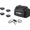 Eurolite EUROLITE Set 4x AKKU Flat Light 3 sw + Ladenetzteil + Soft-Bag (20000476) 20000476