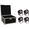 Eurolite EUROLITE Set 4x LED IP PAR 3x9W SCL Spot + Case (20000845) 20000845