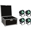 Eurolite EUROLITE Set 4x LED IP PAR 3x8W QCL Spot + Case (20000846) 20000846