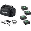 Eurolite EUROLITE Set 4x AKKU IP Flat Light 3 sw + Ladenetzteil + Soft-Bag (20000860) 20000860