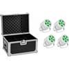 Eurolite EUROLITE Set 4x LED Silent PAR 6 QCL Floor ws + Case (20000987) 20000987