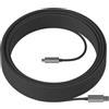 Logitech Logitech Strong - Cavo USB - USB Tipo A (M) a USB-C (M) - USB 3.2 Gen 2 - 25 m - plenum, Active Optical Cable (AOC) - per Room Solution Huddle, Large 939-001802