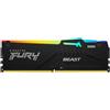 Kingston Kingston Technology FURY Beast 128GB 5200MT/s DDR5 CL40 DIMM (Kit di 4) RGB XMP KF552C40BBAK4-128
