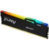 Kingston Technology Kingston FURY Beast RGB - DDR5 - modulo - 64 GB - DIMM 288-PIN - 2800 MHz / PC5-44800 - CL40 - 1.25 V - senza buffer - on-die ECC - nero KF556C40BBA-64