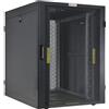 TECHLY PROFESSIONAL Armadio NetRack 19 600x1000 24 Unità Ventilato Nero da Assemblare I-CASE FP-24VTBK2
