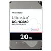 Western Digital Western Digital Ultrastar DC HC560 disco rigido interno 20 TB 7200 Giri/min 512 MB 3.5 Serial ATA III (Ultrastar DC HC560 3.5 20000 - GB Serial ATA - Warranty: 12M) WUH722020BLE6L4