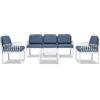 GRANDSOLEIL MURANO SALOTTO BIANCO E BLU S7729BBL