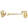 Merriway Bulk Hardware BH02549 Chiavistello con Gancio e Occhiello Tipo Silent per Cabine o Armadi in Ottone Pieno, 100 mm, Bianco