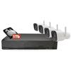 Energeeks - Registratore NVR - 4 telecamere esterne incluse - 16 canali - Hard Disk 1TB - Registrazione 24/7 - Supporta ONVIF e connessione RJ45
