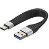 ROLINE Cavo USB 3.2 Gen 2 in silicone, C-A, ST/ST, 10 Gbit/s, Emark, nero, 11 cm