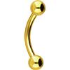 PIERCINGLINE Piercing per ombelico in titanio, filettatura interna a banana, piercing per orecchio, addome, occhio, labbro, colori e dimensioni a scelta, Titanio