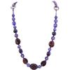 BOCAR Collana Lunga Multistrato Artigianale con Perline e Acrilico, Stile Boho per Donna (NK-10349-purple)