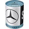 Nostalgic-Art Salvadanai retrò, Mercedes-Benz - Service - Idea regalo per amanti di auto, Salvadanaio in metallo, Scatola dei soldi lamiera, 1 l