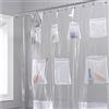 Cedmon Idrorepellente Resistente alla Muffa Tenda per Doccia in Tessuto o Liner con 9 Tasche in Rete, 70 × 182,9 cm