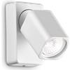 Ideal Lux RUDY SQUARE APPLIQUE A PARETE ORIENTABILE 1 LUCE ATTACCO GU10 LAMPADINA INCLUSA BIANCO