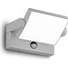 Ideal Lux SWIPE APPLIQUE DA ESTERNO IP54 LED 3000K 21W 2300 lm CON SENSORE MOVIMENTO E CREPUSCOLARE GRIGIO