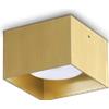Ideal Lux SPIKE QUADRATO FARETTO 1 LUCE ATTACCO GX53 LAMPADINA INCLUSA OTTONE