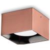 Ideal Lux SPIKE QUADRATO FARETTO 1 LUCE ATTACCO GX53 LAMPADINA INCLUSA RAME