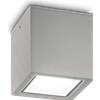 Ideal Lux TECHO SQUARE FARETTO DA SOFFITTO PER ESTERNO IP54 1 LUCE GU10 9CM GRIGIO