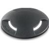 Ideal Lux WAY ROUND SEGNAPASSI IP67 1 LUCE ATTACCO GU10 NERO 9CM TRIPLO FASCIO LUMINOSO