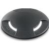 Ideal Lux WAY ROUND SEGNAPASSI IP67 1 LUCE ATTACCO GX53 NERO 12CM TRIPLO FASCIO LUMINOSO