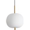 Ideal Lux UMILE SOSPENSIONEI LED 3000K 20W 1950 lm ORO SATINATO E VETRO BIANCO SOFFIATO