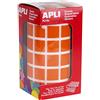 APLI Kids 12479-ROTOLO GOMETS QUADRATI 15MM ARANCIO