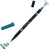 Tombow | ABT Dual Brush | Pennarello a doppia punta pennello acquerellabile | Per lettering, disegno, pittura, manica | uso domestico e professionale | Color Tiki Teal