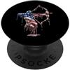 Paint Dripping Patriotic 4th of July US Tiro con l'arco Arciere Bandiera Americana USA Drip Graffiti Patriottismo PopSockets PopGrip Adesivo