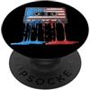 Paint Dripping Patriotic 4th of July US Nastro a cassetta retrò anni '80 bandiera americana USA Drip Graffiti PopSockets PopGrip Adesivo