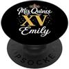 Mis Quince Emily Tees Mis Quince Emily 15 Quinceanera Messicano Compleanno XV Festa PopSockets PopGrip Adesivo