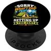 Happy Camper Humorous Apparel Scusa per quello che ho detto durante l'installazione della tenda, campeggio PopSockets PopGrip Adesivo