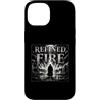 Christian Faith Refined By Fire Bible Custodia per iPhone 14 Filtrati dal fuoco 1 Pietro 1 7 Versi cristiani