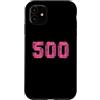 Leggende dello sport Custodia per iPhone 11 Baseball Softball Rosa Numero #500
