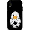 soccer animal ball fan football sport ho Custodia per iPhone X/XS Anatra con calcio