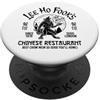 Desert Merch Humor Shop Stampa nera di Lee Ho Fook con lupo mannaro ululante PopSockets PopGrip Adesivo