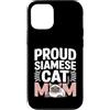 Siamese Cat Mama Feline Lover Funny Custodia per iPhone 12/12 Pro Orgoglioso gatto siamese mamma