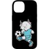 soccer animal ball fan football sport ho Custodia per iPhone 14 Capra con calcio