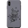 Sea Ocean Jellyfish and Fish Art Custodia per iPhone XS Max 90s Y2K Meduse e pesce sotto le stelle