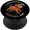 Cattle Breeds Farm Animal Cute Cow Cattl Mi piacciono davvero i bovini Ok Farm Animal Cute Highland Cow PopSockets PopGrip Adesivo