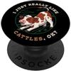 Cattle Breeds Farm Animal Cute Cow Cattl Mi piacciono davvero i bovini Ok Fattoria Animale Carino Ayrshire Mucca PopSockets PopGrip Adesivo