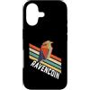 Ravencoin Assets Custodia per iPhone 17 Vintage Retro Color Stripes Ravencoin Logo RVN