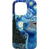 Watercolour Fashion Kitty Shades Custodia per iPhone 15 Pro Hamster Blue Painting Majestic Capibara Notti Stellate