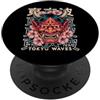 Japanese Oni Mask Aesthetic By TOKYO WAV Maschera giapponese del diavolo Yokai del diavolo Hannya Giappone Oni PopSockets PopGrip Adesivo